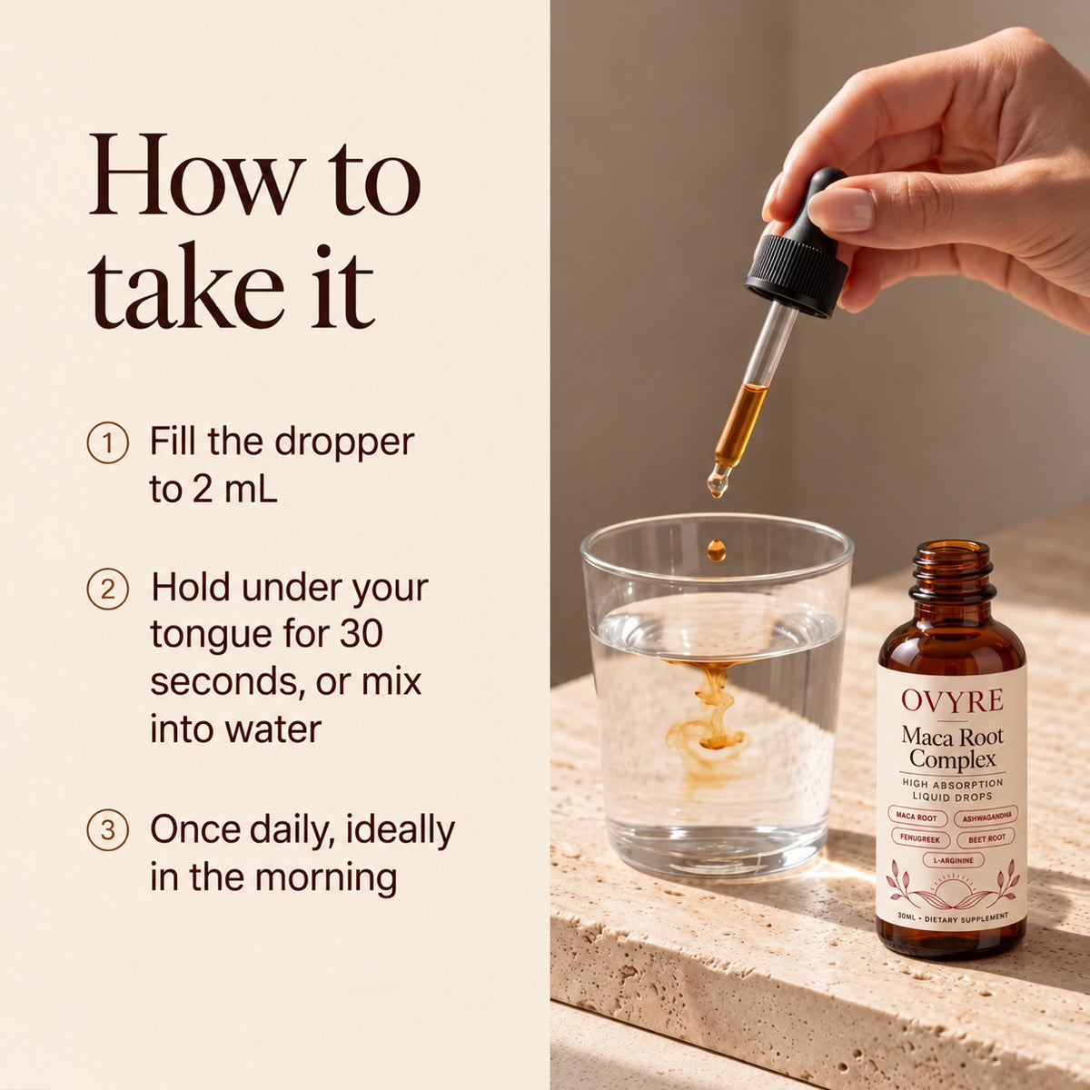 How to take OVYRE Maca Root Complex